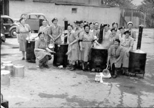 WRVS soup kitchen in the Old Academy grounds c.1950