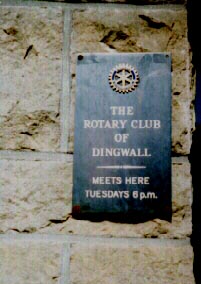 Zoom in The Rotary Club of Dingwall sign