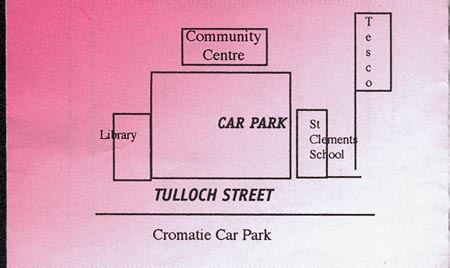 Layout plan showing location of Dingwall Community Centre