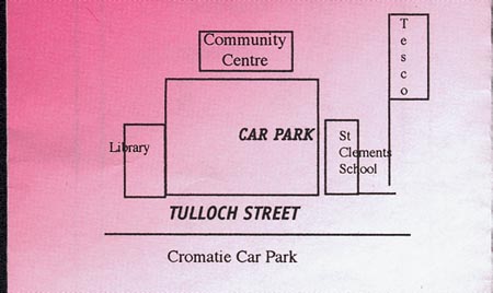 Zoom in Layout plan showing location of Dingwall Community Centre