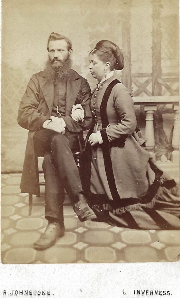 Zoom in Alexander Ross and his wife Jane Innes, taken c.1873.