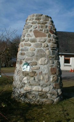 Zoom in Millennium cairn, Culbokie.