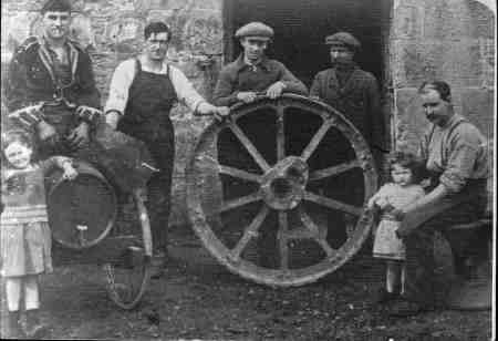 Zoom in Doorway of Smiddy at Culbokie, c.1925.