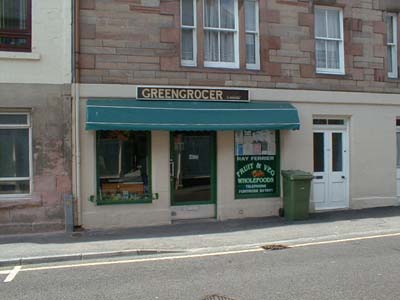 Zoom in The Greengrocer, Fortrose.