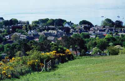 Zoom in View of Fortrose taken from hill above the village.