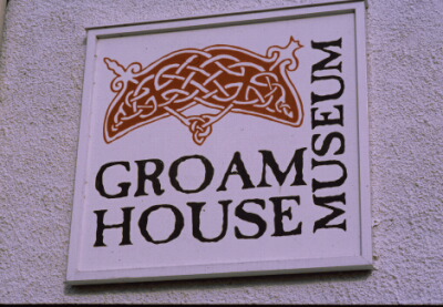 Zoom in Groam House Museum sign