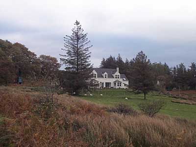 Zoom in Aird Farm House: view from Aird road.