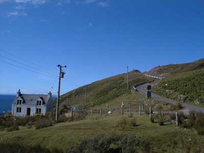 Zoom in Road from Melvaig to Rhu Reidh lighthouse.