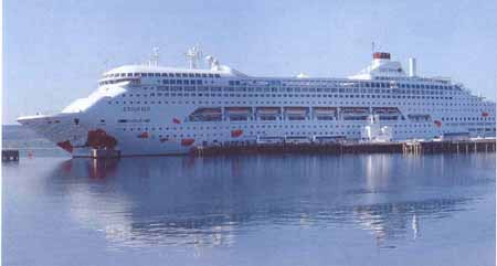 Cruise Ship docked at Invergordon