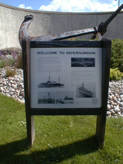 Zoom in Interpretative Panel at entrance to Invergordon