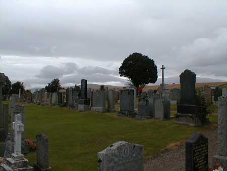 Zoom in Older part of Rosskeen Burial Ground