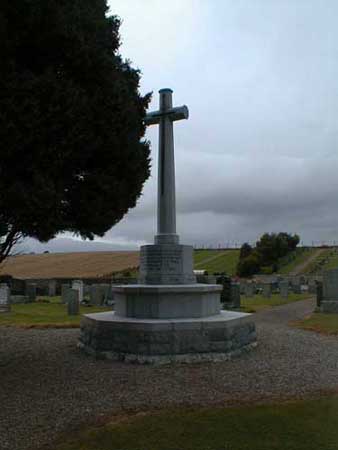Zoom in War Memorial Cross similar to others throughout Europe.