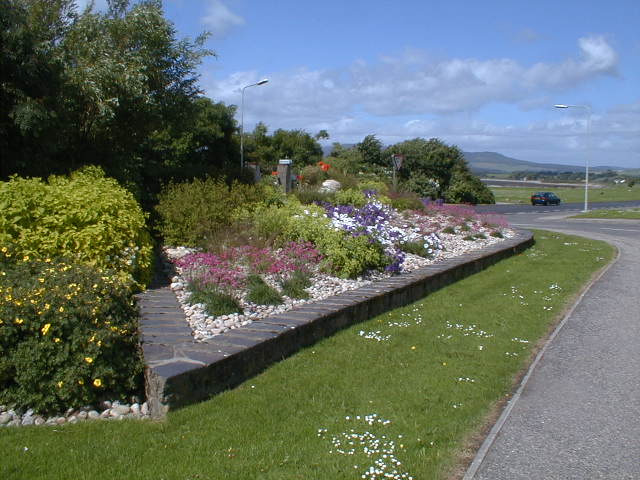 Flower beds at the west end of Invergordon High Street