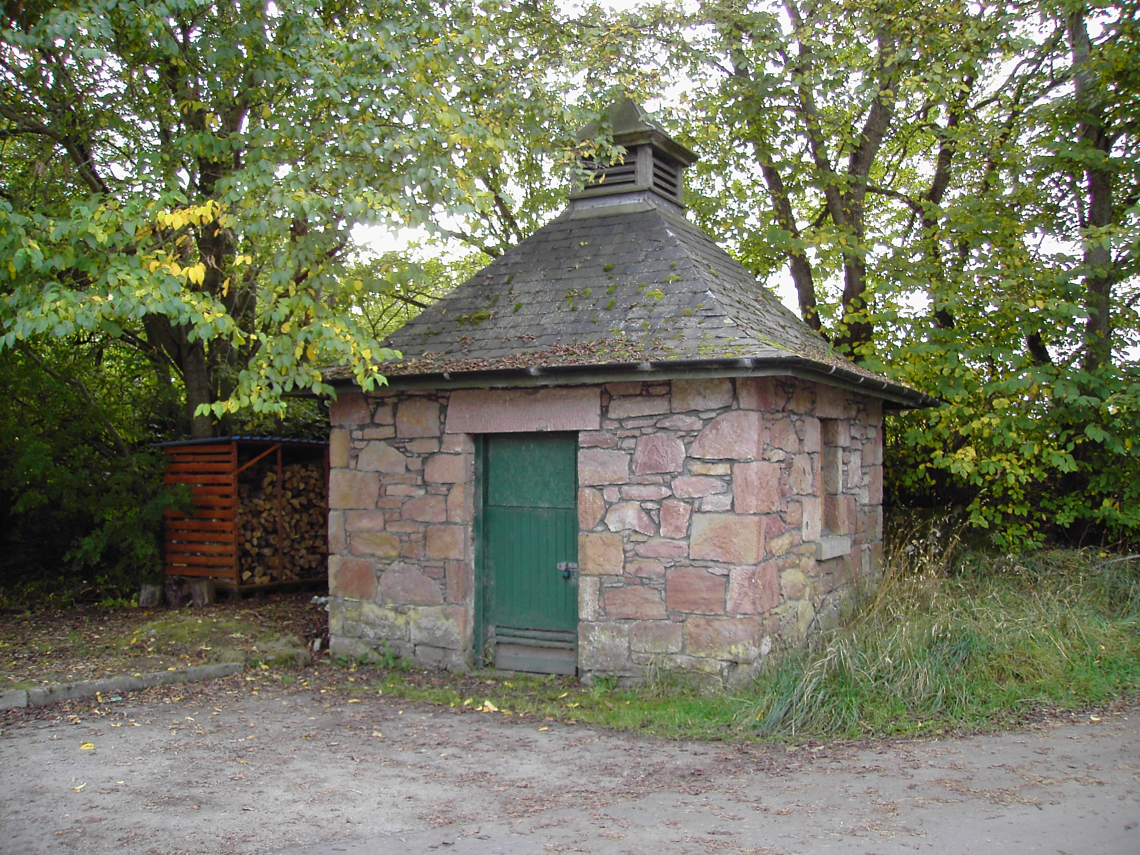 Zoom in Dairy building at Balconie Farm