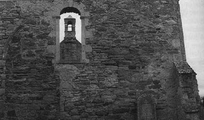 Zoom in Pre-Reformation relics, with arch and buttress.