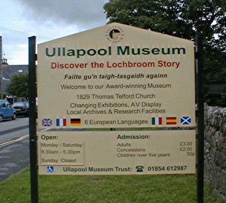 Ullapool Museum Sign