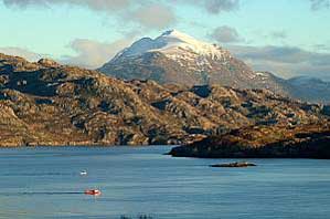 Zoom in Loch Shieldaig and East Torridon
