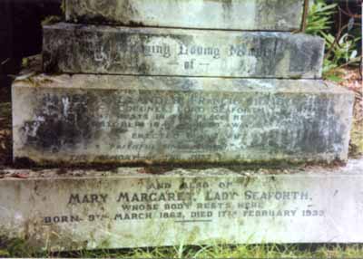 The grave of Lord and Lady Seaforth