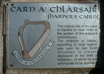 Zoom in The plaque on Harper's Cairn