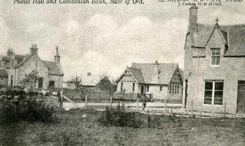Zoom in Public Hall and Caledonian Bank, Muir of Ord
