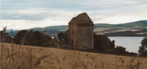 Zoom in Castle Craig with Cromarty Firth in the background.