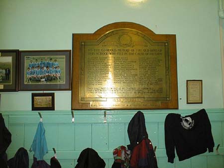 Memorial plaque of Fodderty Primary School First World War