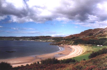 The village of Gairloch on the West coast of Scotland has a beautiful beach