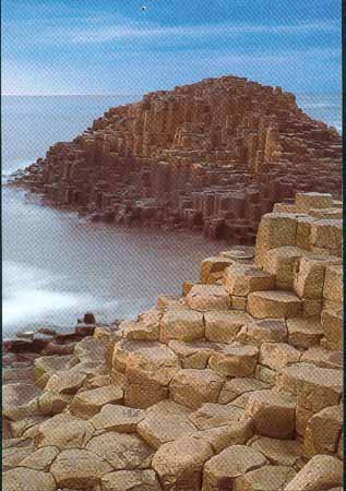 This is the Giant's Causeway in Ireland.It is a World Heritage Site.
