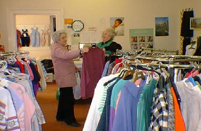 Interior of Blythswood Charity Shop
