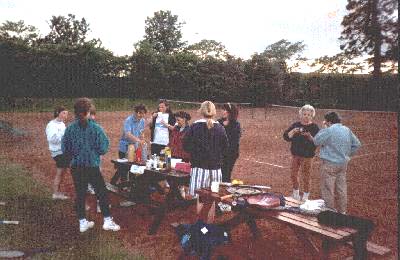 Zoom in A friendly match pre portakabin and all-weather courts