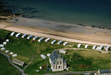 Zoom in Portmahomack Caravan Site, Portmahomack, Scotland.