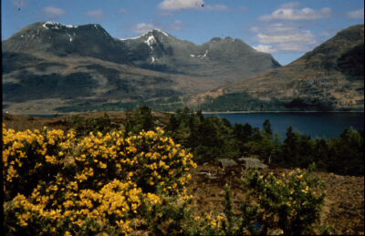 Zoom in Across Loch Torridon to Ben Alligin