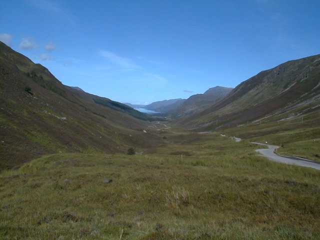 Zoom in Towards Kinlochewe from Glen Docherty