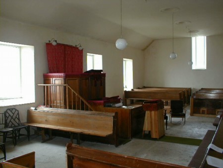 Interior of Coigach Free Church of Scotland