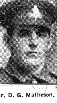 Matheson Duncan, Gunner, Alness Matheson Duncan, Gunner, Alness