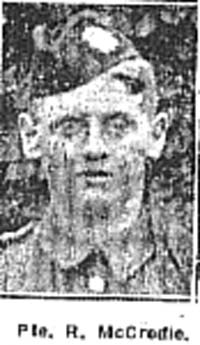 McCredie R, Pte, Alness