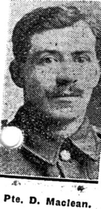Maclean Duncan, Pte, Achnashellach Maclean Duncan, Pte, Achnashellach