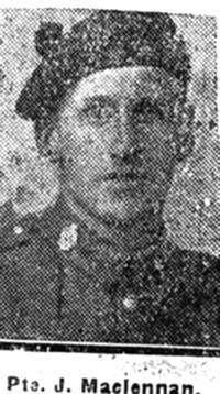 Maclennan John, Pte, Aultbea Maclennan John, Pte, Aultbea