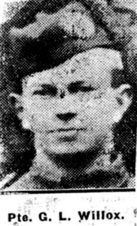 Willox George L, Pte, Avoch Willox George L, Pte, Avoch
