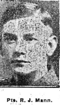 Mann Roderick J, Pte, Avoch Mann Roderick J, Pte, Avoch