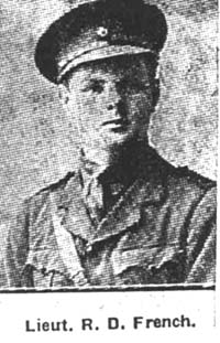 French R Douglas, 2nd Lieut, London ex Conon French R Douglas, 2nd Lieut, London ex Conon