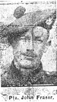 Fraser John, Pte, Culbokie