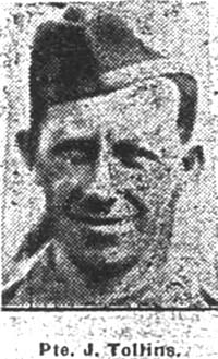 Tollins John, Pte, Glasgow connections to Culbokie