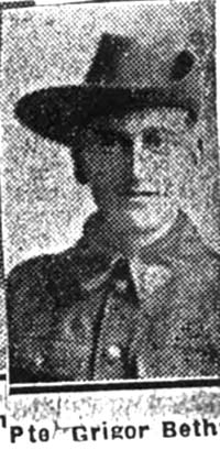 Bethune Grigor, Pte, Delny Bethune Grigor, Pte, Delny