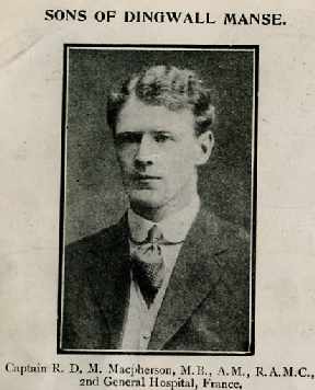Macpherson Robert D M, 2 Lieut Dr, Dingwall Macpherson Robert D M, 2 Lieut Dr, Dingwall