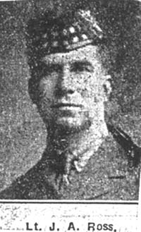Ross James A, 2 Lieut, Fife Ex Dingwall Ross James A, 2 Lieut, Fife Ex Dingwall