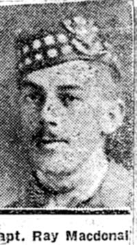 Macdonald Angus Ray, Capt, Dingwall Macdonald Angus Ray, Capt, Dingwall
