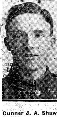 Shaw John Alexander, Gunner, Skye Ex Dingwall Shaw John Alexander, Gunner, Skye Ex Dingwall
