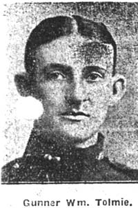 Tolmie William, Gunner, Natal Ex Dingwall Tolmie William, Gunner, Natal Ex Dingwall
