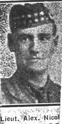 Nicol Alexander, Lieut, Dingwall Nicol Alexander, Lieut, Dingwall